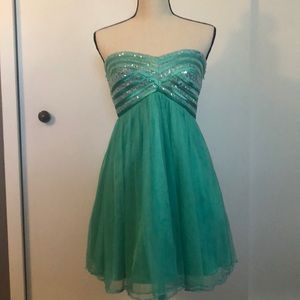 Sequin strapless dress